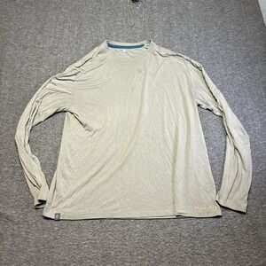 Free Fly Bamboo shirt Mens XXL Green L/S Workout Crossfit Exercise Wicking Fish